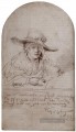 Saskia in einem Strohhut Rembrandt